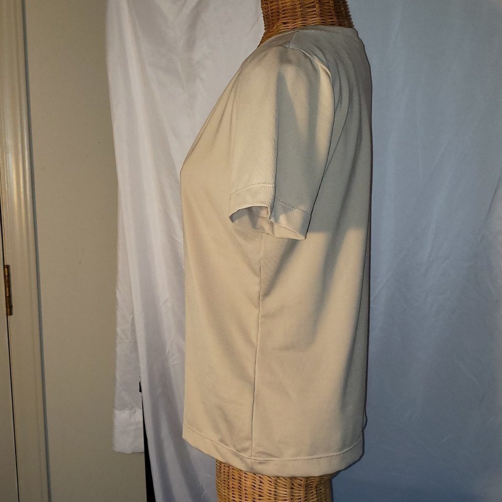 Ladies JOSEPHINE CHAUS Sport Short Sleeve Crew Neck Tee Shirt in Tan - S - Picture 2 of 4